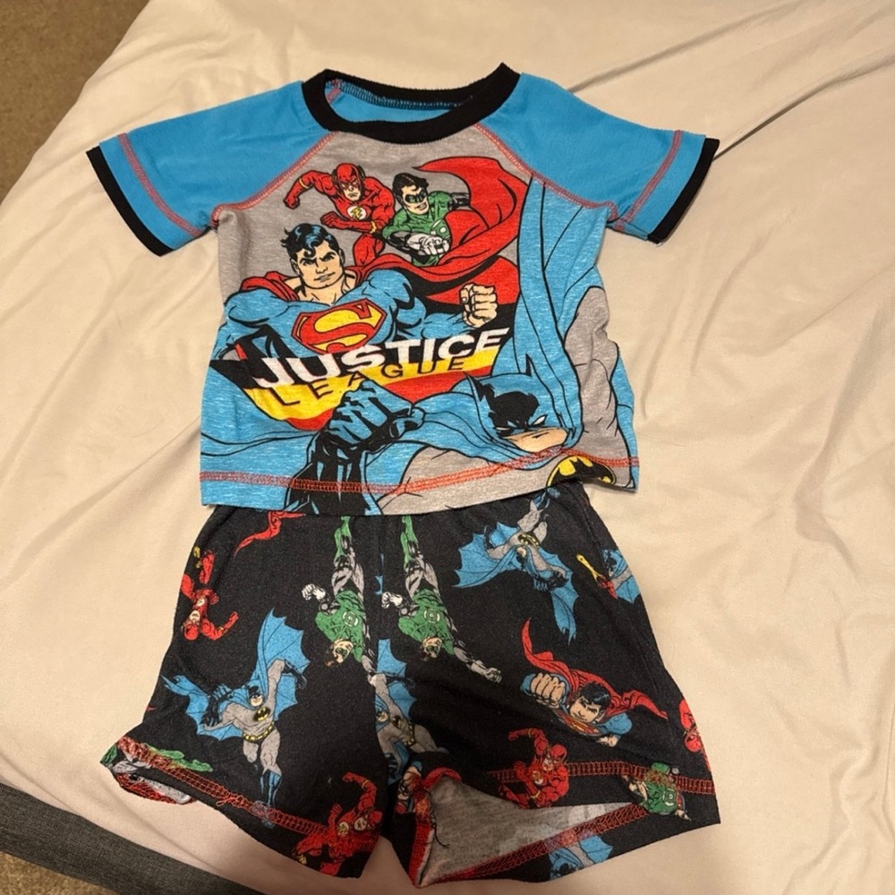 Disney Justice League Blue and Black Kids Matching Set